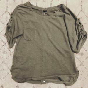 The Rage Green Embellished Sweatshirt Top in M